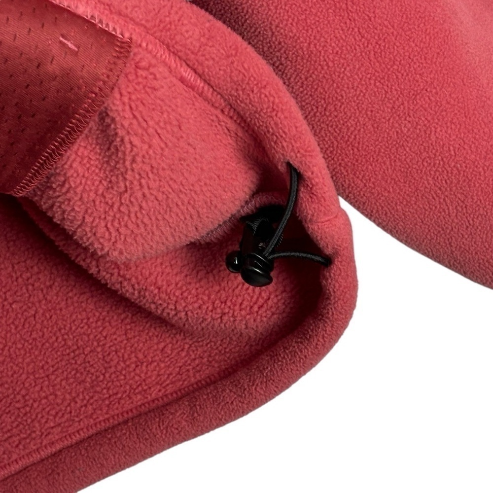 LL BEAN 0WN37 QUARTER ZIP ORANGE RED FLEECE PULLOVER SWEATSHIRT JACKET - Picture 10 of 13